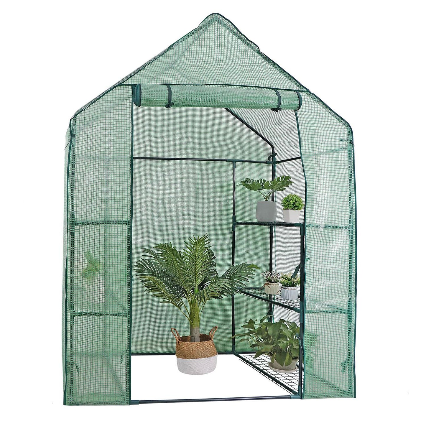 Walk-In Greenhouse with PE Cover - 143x73x195cm