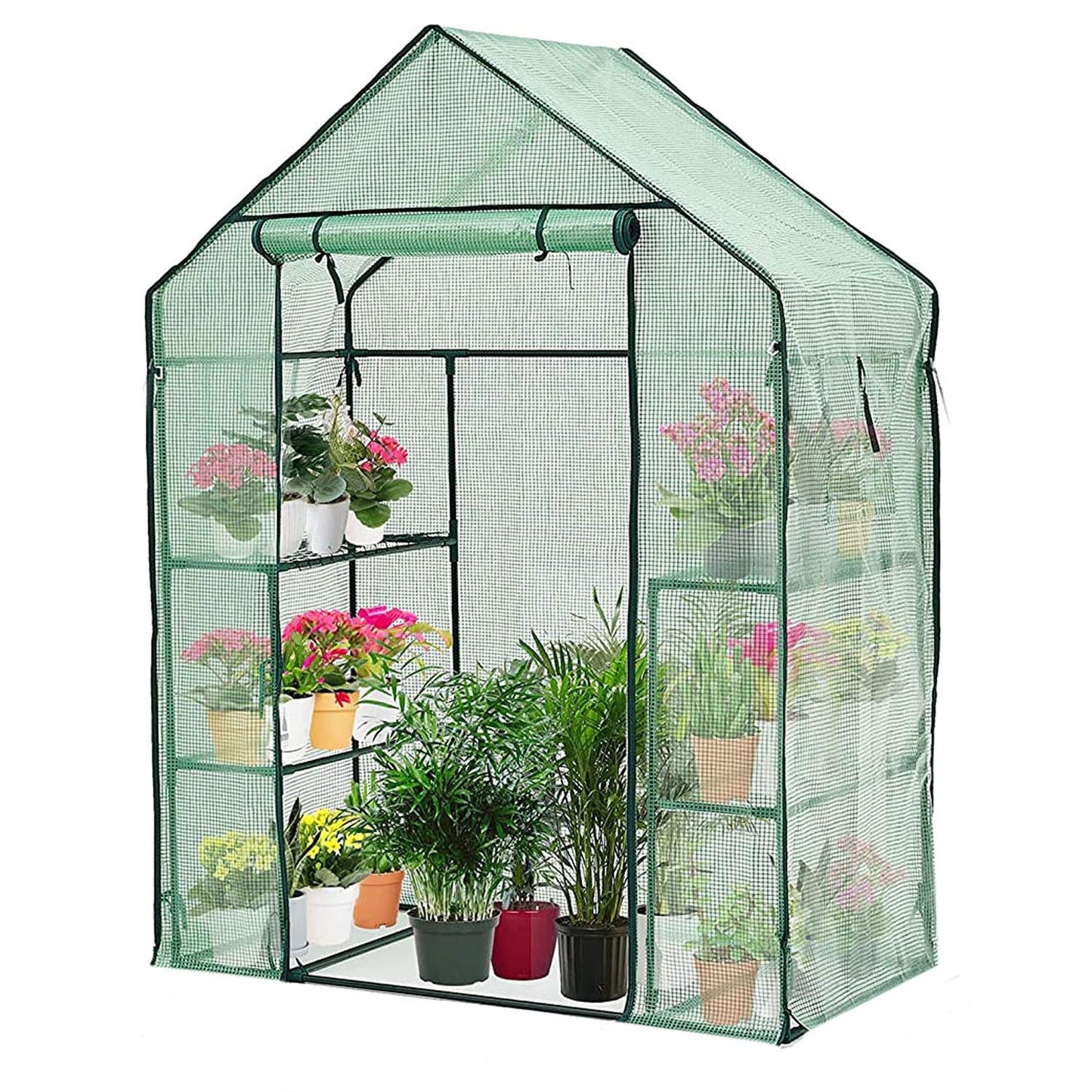 Walk-In Greenhouse with PE Cover - 143x73x195cm